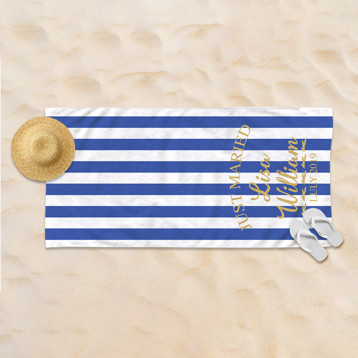 Hochzeitshandtuch – Personalisiertes Strandhandtuch für Paare