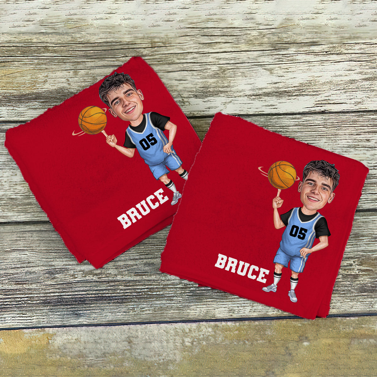 Sportliches Handtuch – Personalisiertes Basketball-Handtuch