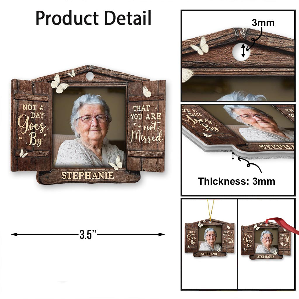 Kein Tag vergeht, an dem du nicht vermisst wirst – personalisiertes Gedenkornament
