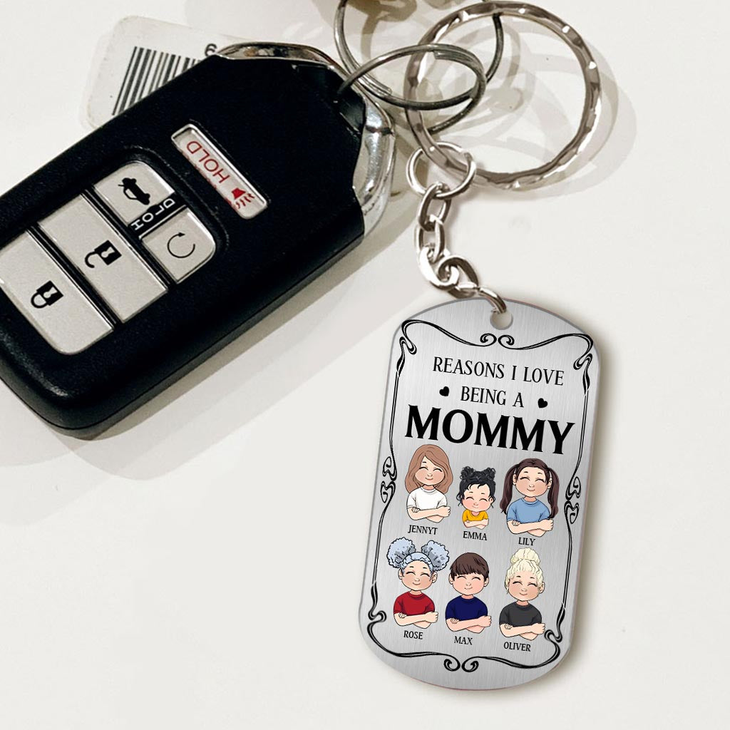 Gründe, warum ich es liebe, Opa zu sein – Geschenk für Opa, Oma, Mama, Papa, Onkel, Tante, Bruder, Schwester – Personalisierter Edelstahl-Schlüsselanhänger