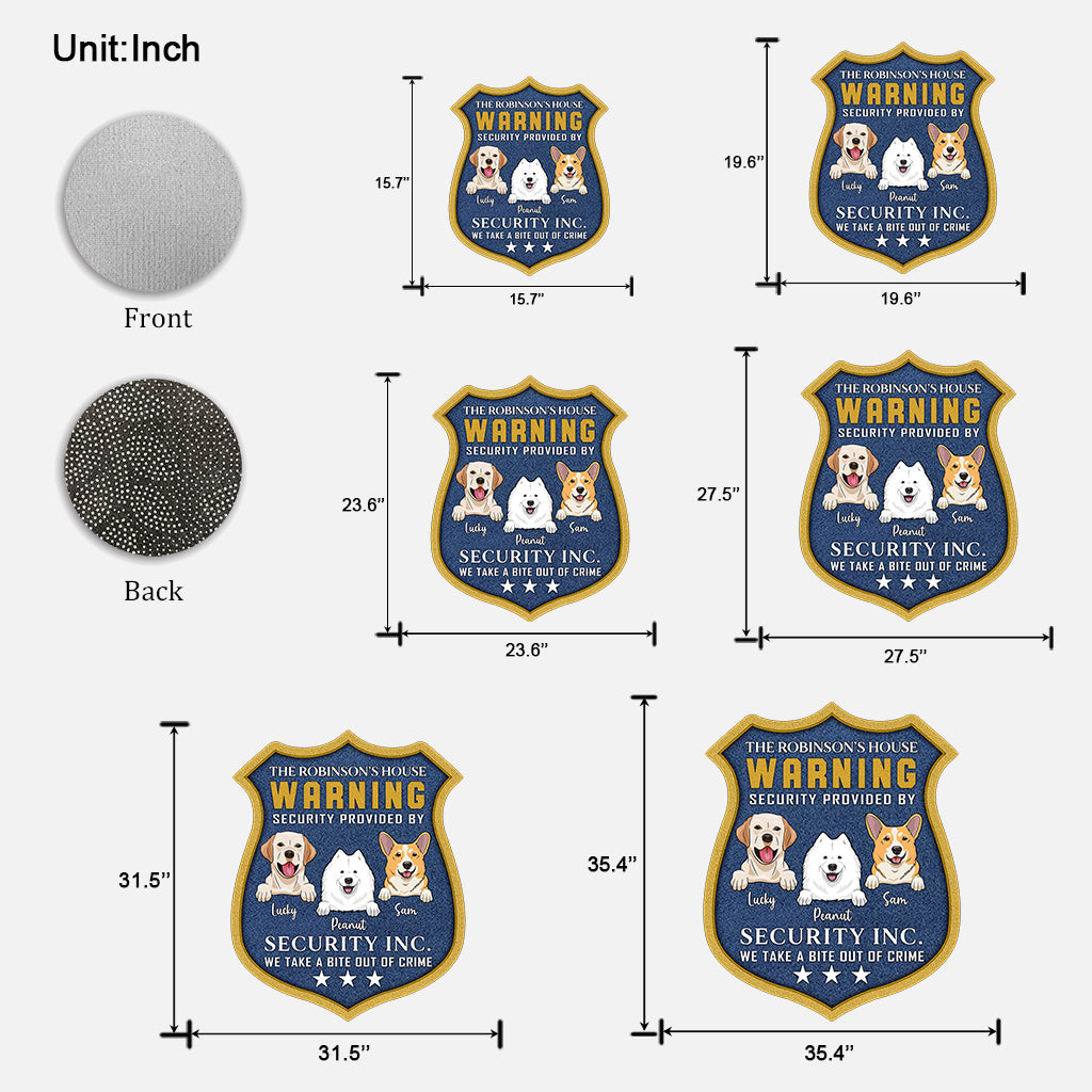 Sicherheit gewährleistet – personalisierte Fußmatte in Hundeform