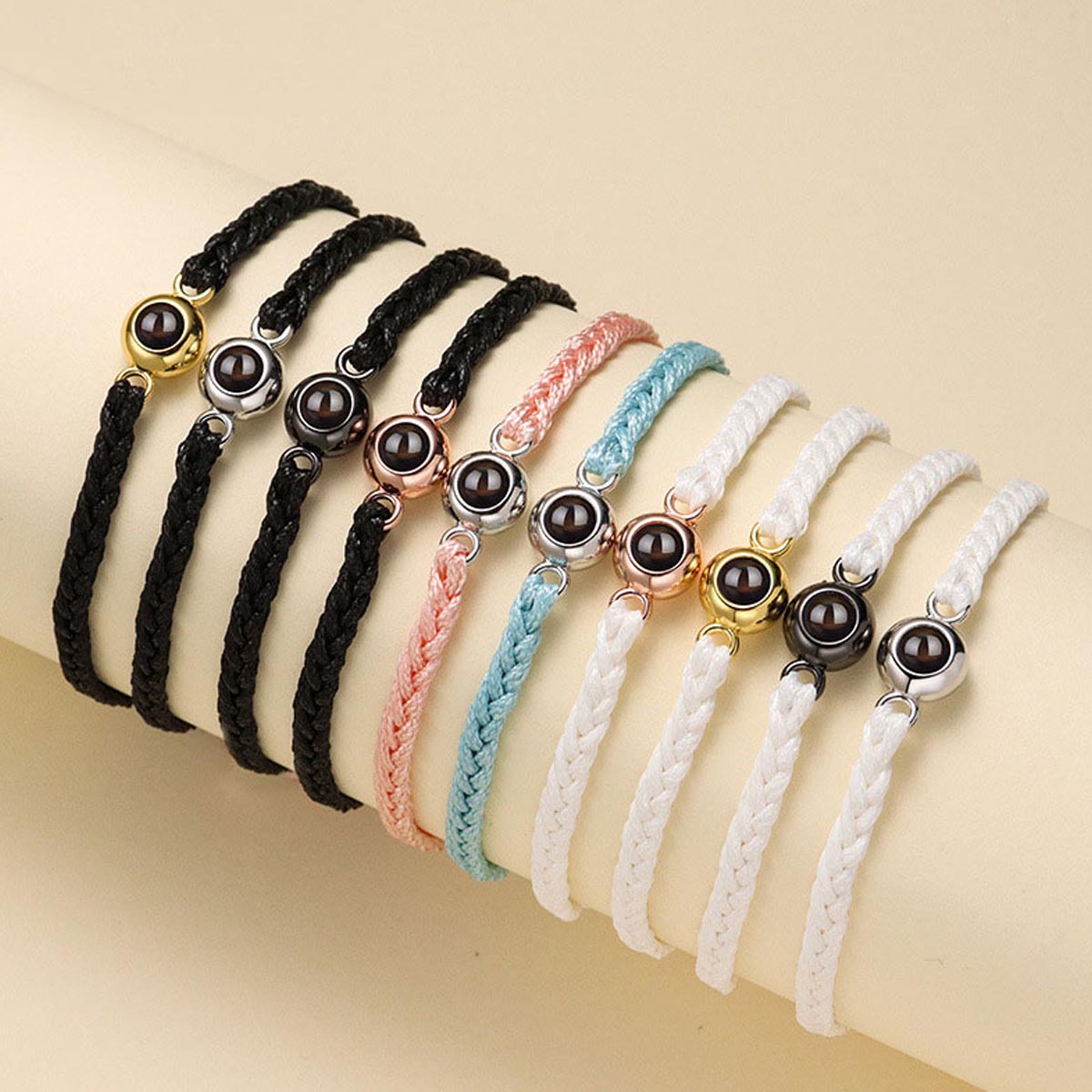 Those We Love Don't Go Away - Memorial gift for loss of - Personalized Projection Bracelet