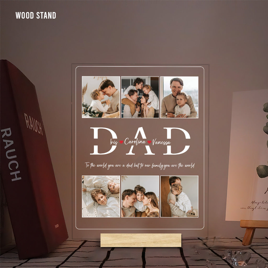 Bester Papa aller Zeiten – Personalisierte transparente Acrylplakette für Väter