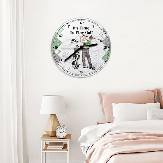 There's Always Time For Golf - Personalized Golf Wall Clock