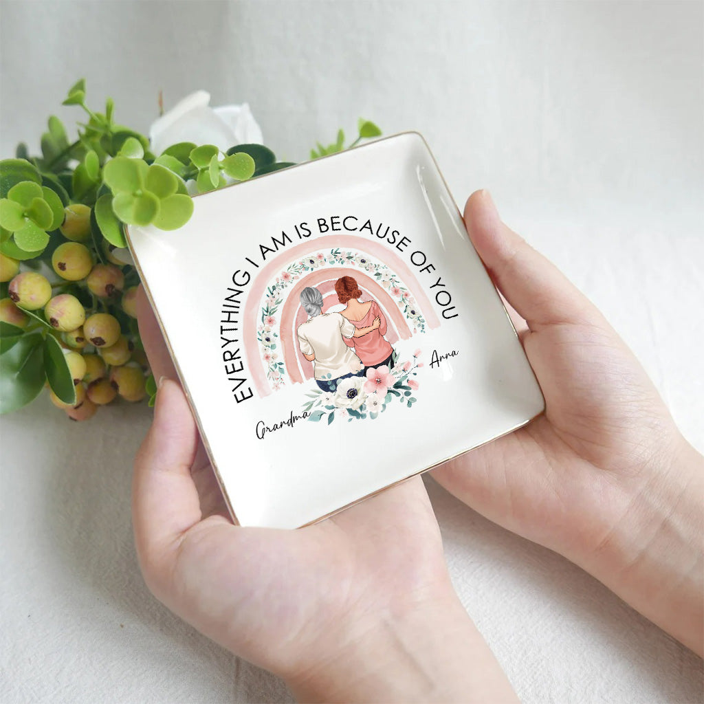 „Ich liebe dich, Mama“ – Geschenk für Mama, Oma, Tante, Schwester – Personalisierte Schmuckschale