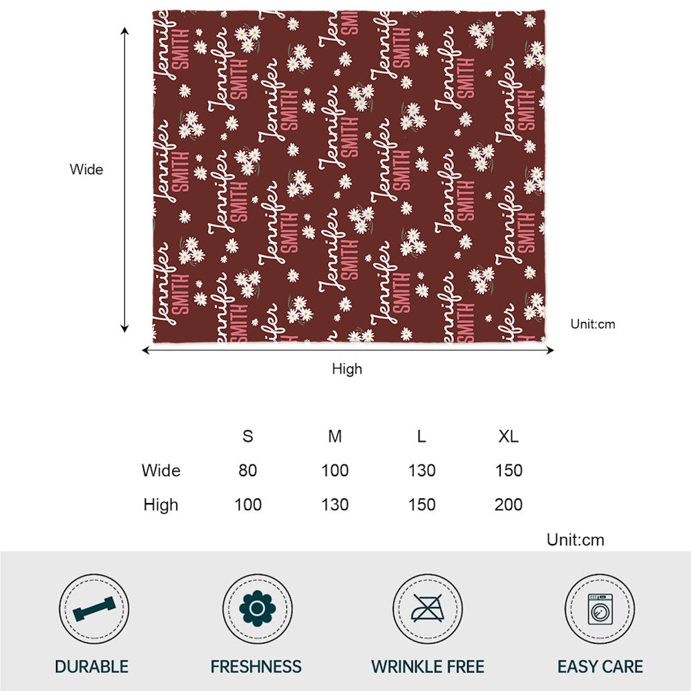 Daisy Custom Name - Personalized Mother Blanket