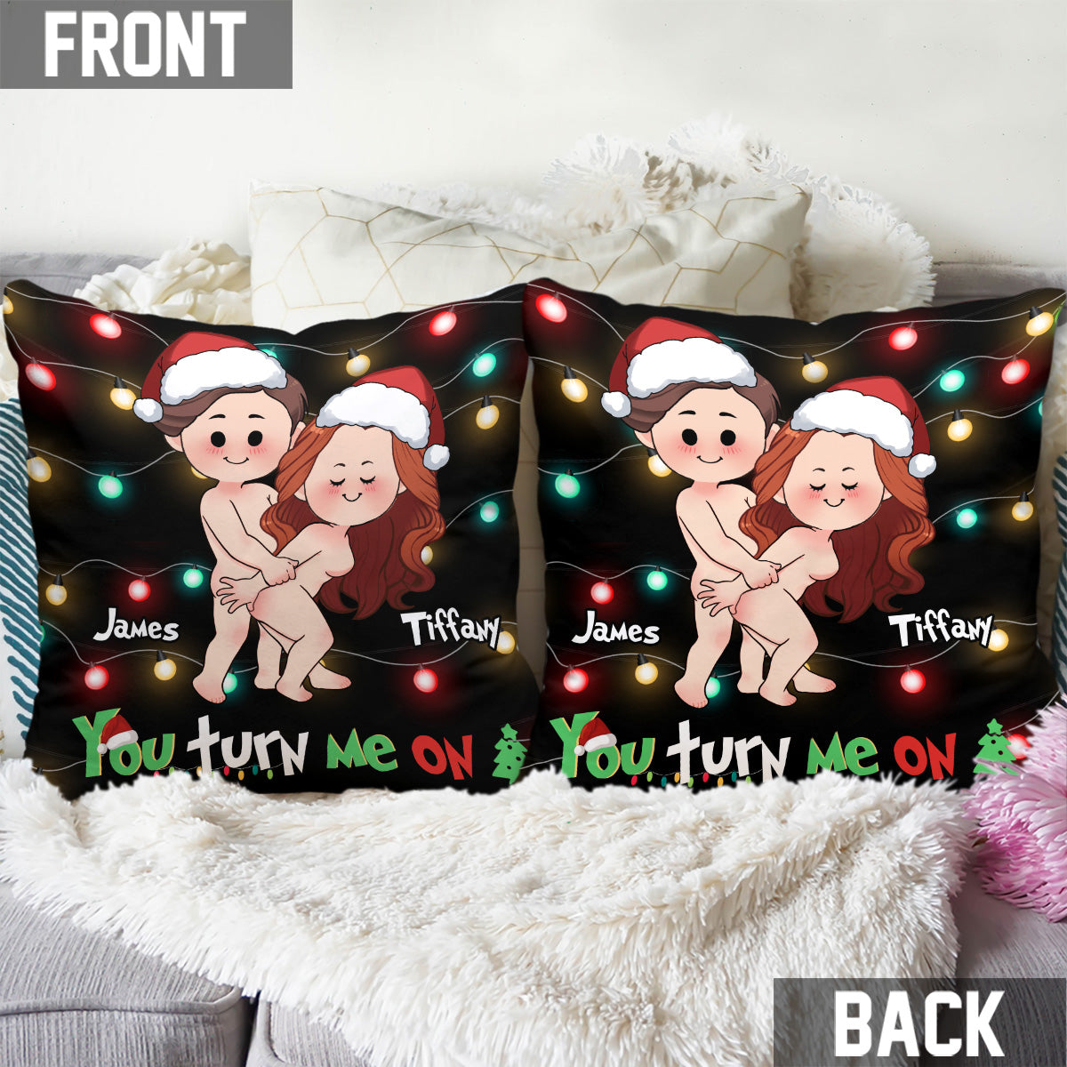 Du machst mich an – Personalisiertes Pärchenkissen