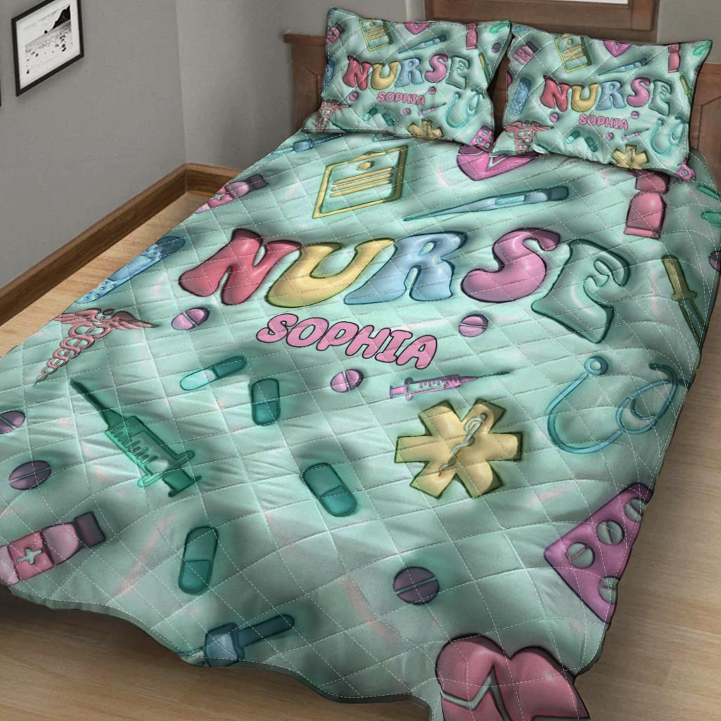 Nurse Life - Personalized Nurse Quilt Set