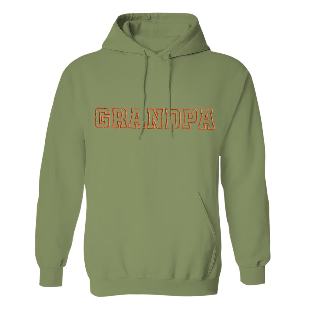 Custom Name - Personalized Grandpa Embroidered Hoodie