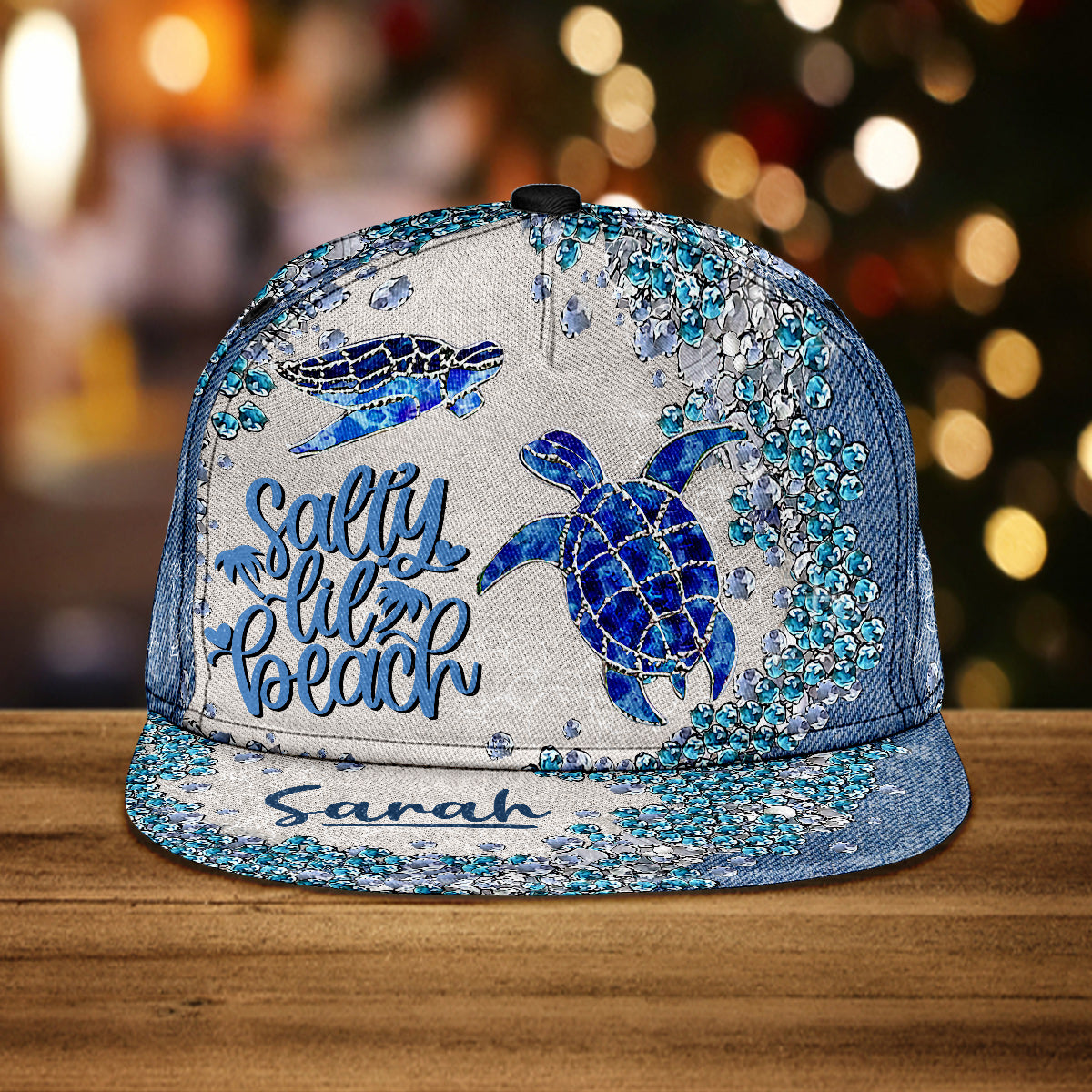Turtle Bling – Personalisierte Schildkröten-Snapback-Kappe