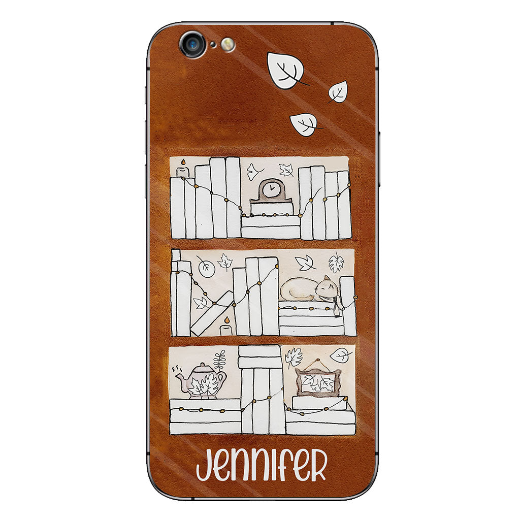 Lesetracker für vier Jahreszeiten – Personalisierte Buch-Handyhülle