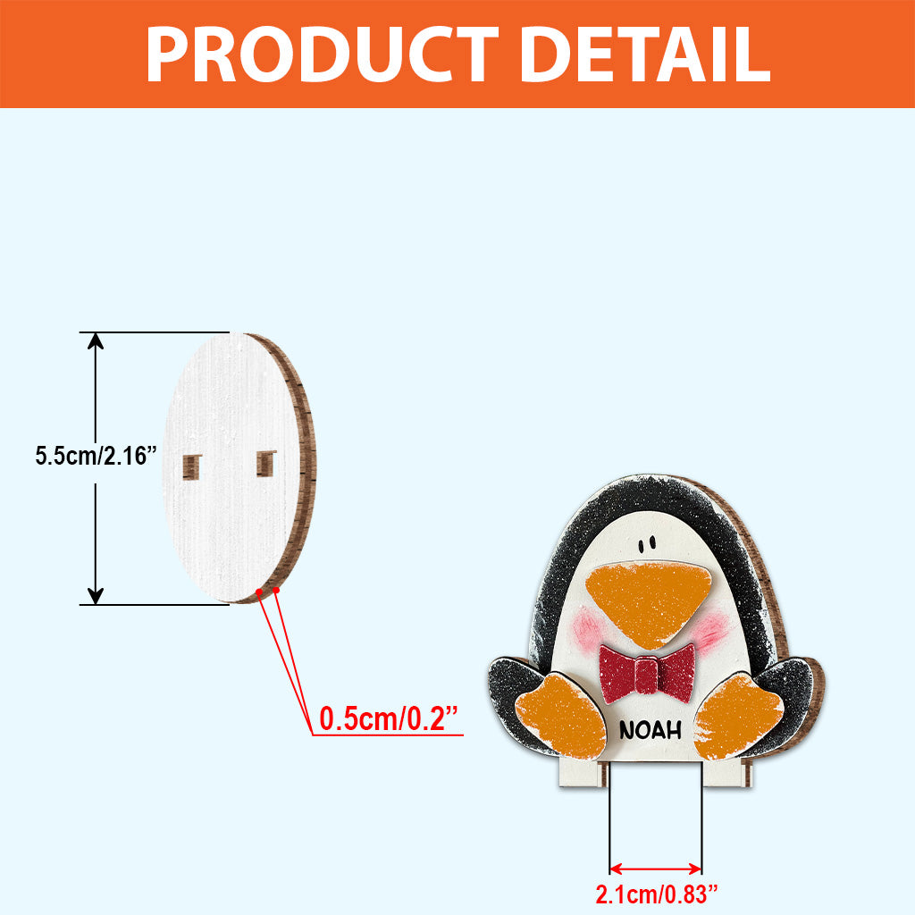 Frohe Weihnachten – Personalisierte, freistehende Holzplakette für die Familie