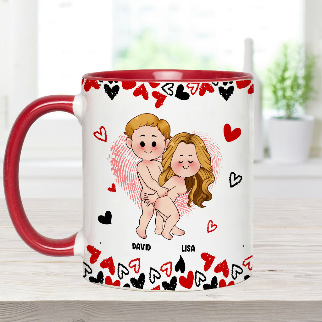 Hübsches Paar – personalisierte Tasse mit Pärchenmotiv