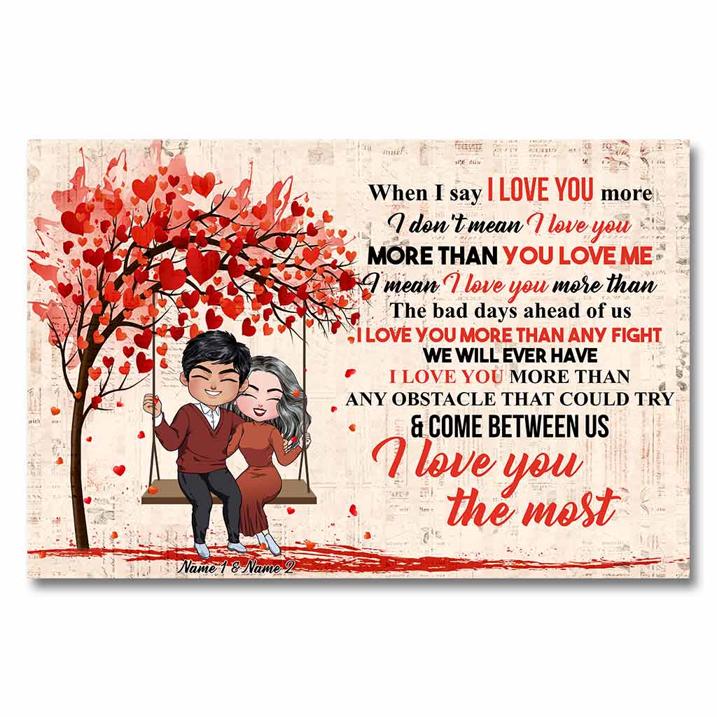 I Love You Most Couple - Personalized Poster