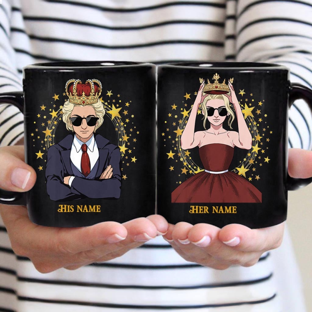 Nur ein König und nur eine Königin – Personalisierte Tasse für Paare