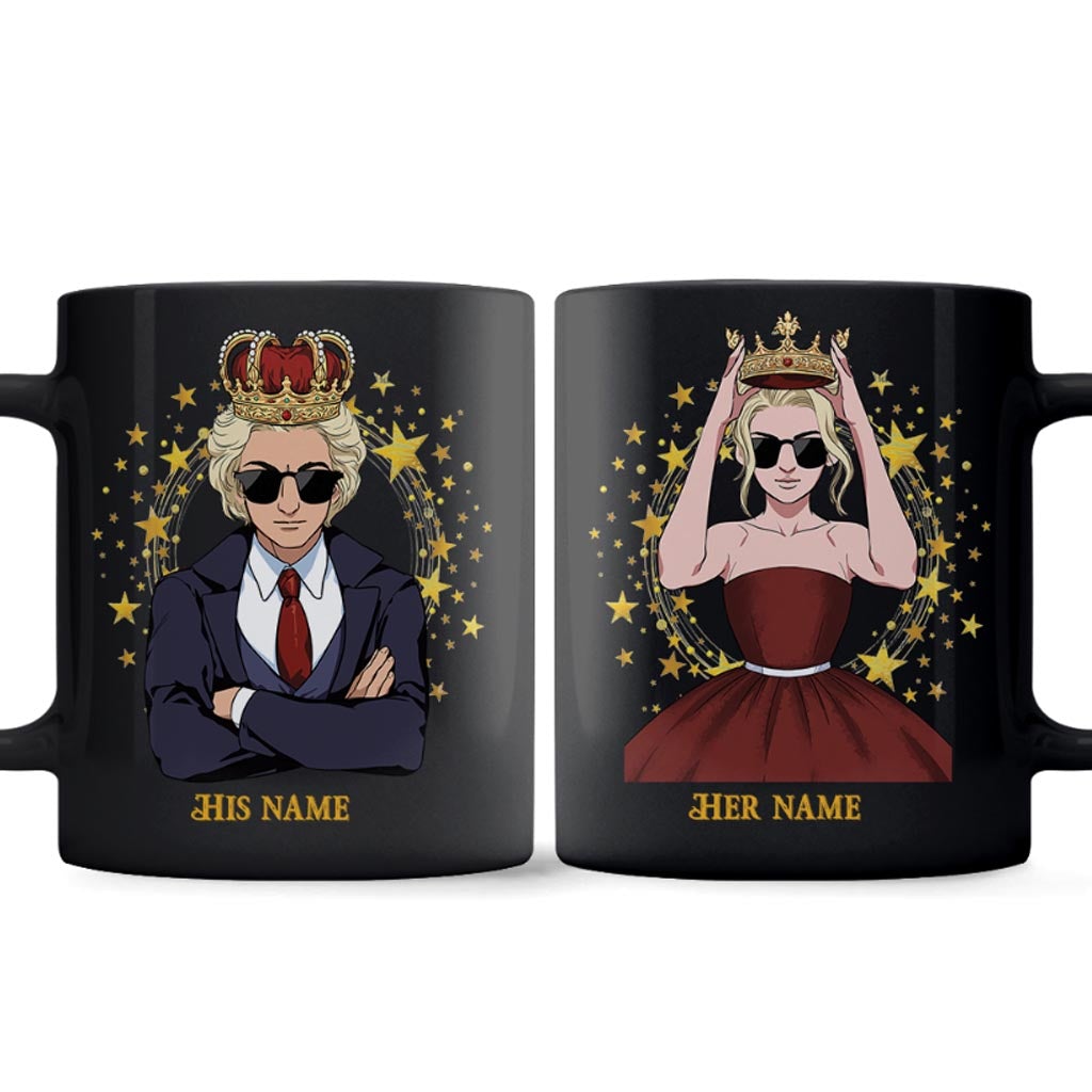 Nur ein König und nur eine Königin – Personalisierte Tasse für Paare