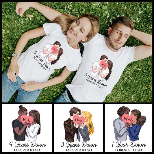 Für immer zusammen – Personalisiertes Partner-T-Shirt und Hoodie