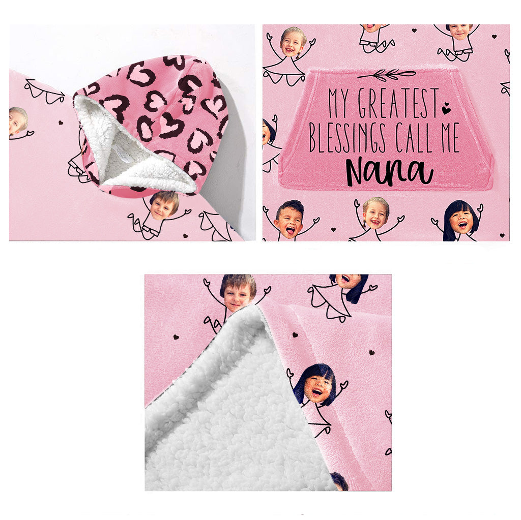 Mein größter Segen – Personalisierter Muttertags-Hoodie mit Decke