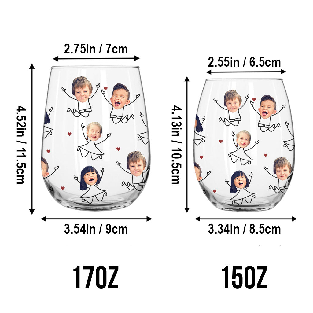 Mama's Reason To Wine - Personalized Mother's Day Mother All Over Wine Glass