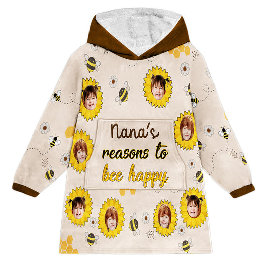 Nana's Reasons - Personalized Mother's Day Grandma Blanket Hoodie