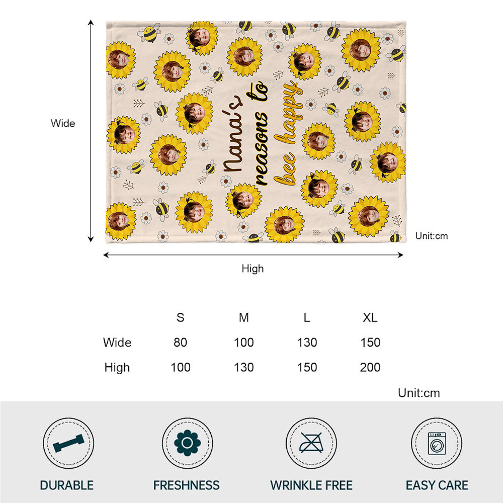 Nanas Gründe – Geschenk für Oma und Mama – Personalisierte Decke