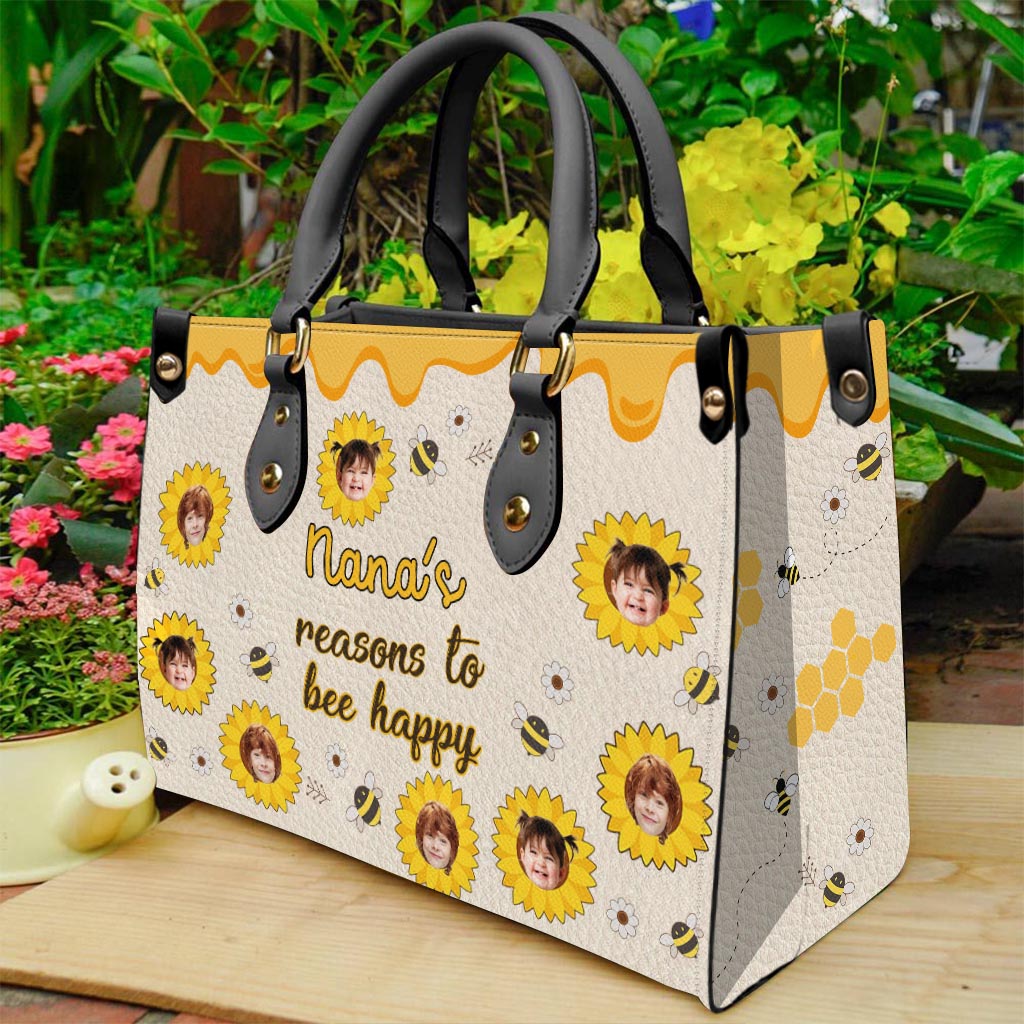 Nana's Reasons – Geschenk für Oma und Mama – Personalisierte Lederhandtasche
