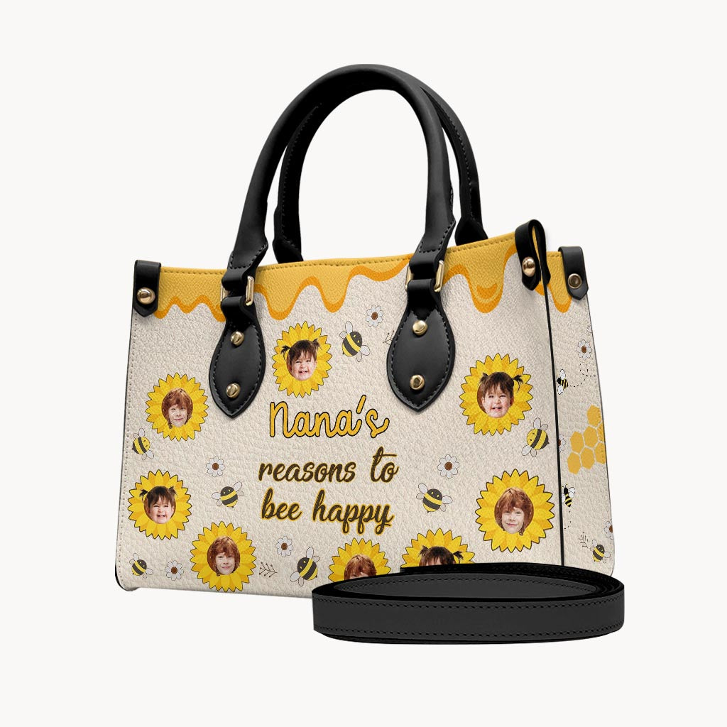 Nana's Reasons – Geschenk für Oma und Mama – Personalisierte Lederhandtasche