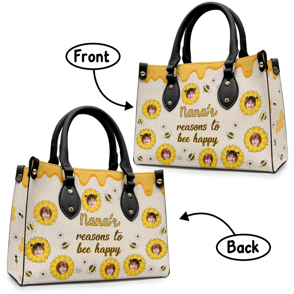 Nana's Reasons – Geschenk für Oma und Mama – Personalisierte Lederhandtasche