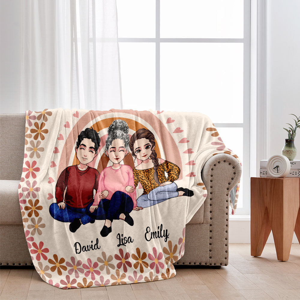Wir hoffen, dass du dich jedes Mal, wenn du diese Decke kuschelst, daran erfreut – Geschenk für Mama, Oma – personalisierte Decke