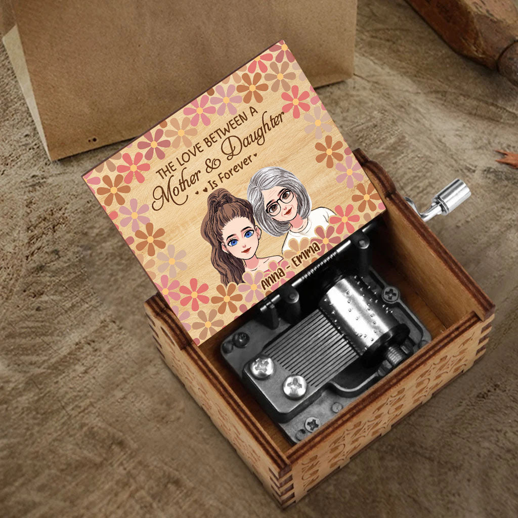 The Love Between A Mother And Daughter - Personalized Mother's Day Mother Hand Crank Music Box