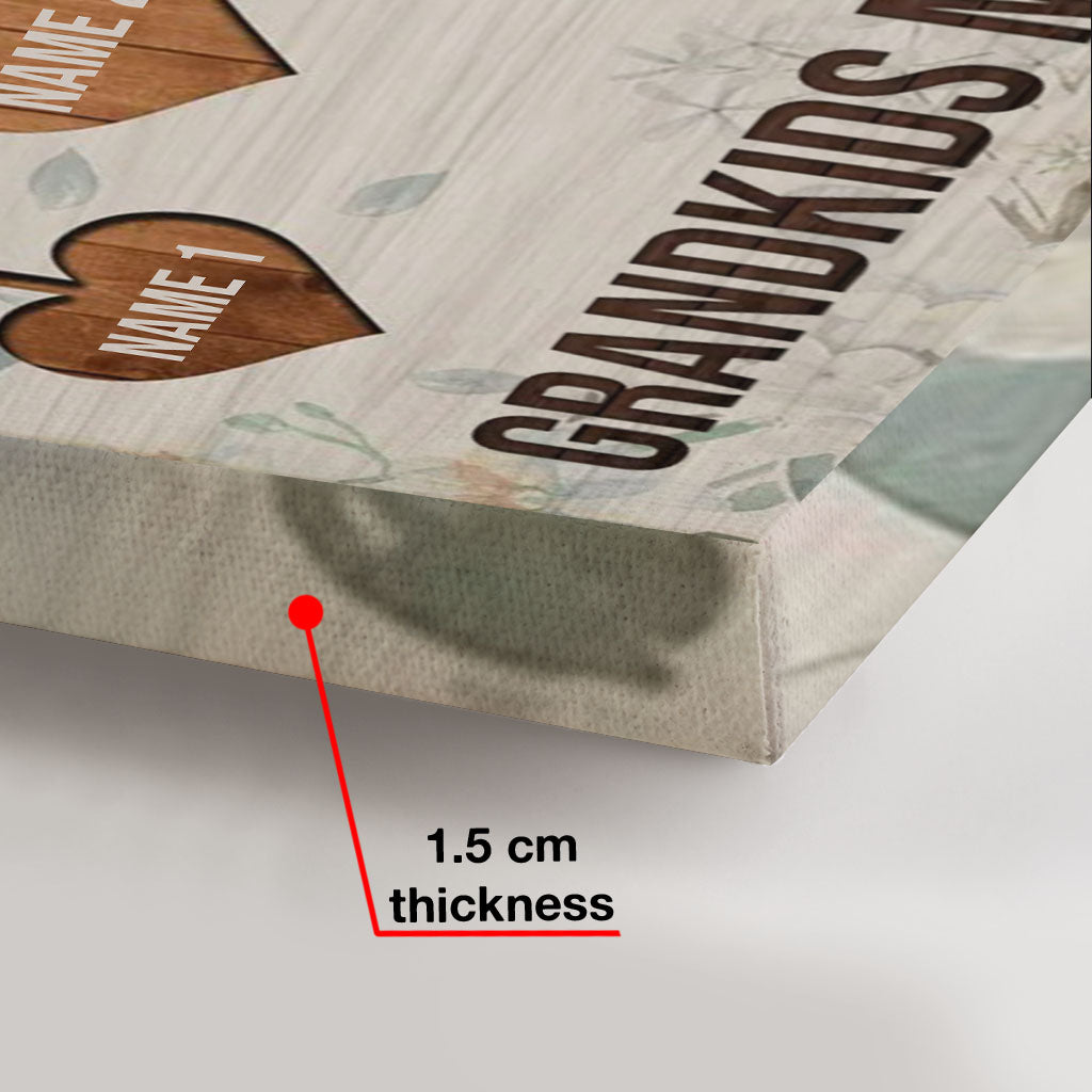 Enkelkinder machen das Leben großartig – Personalisierte Leinwand und Poster zum Muttertag für Oma