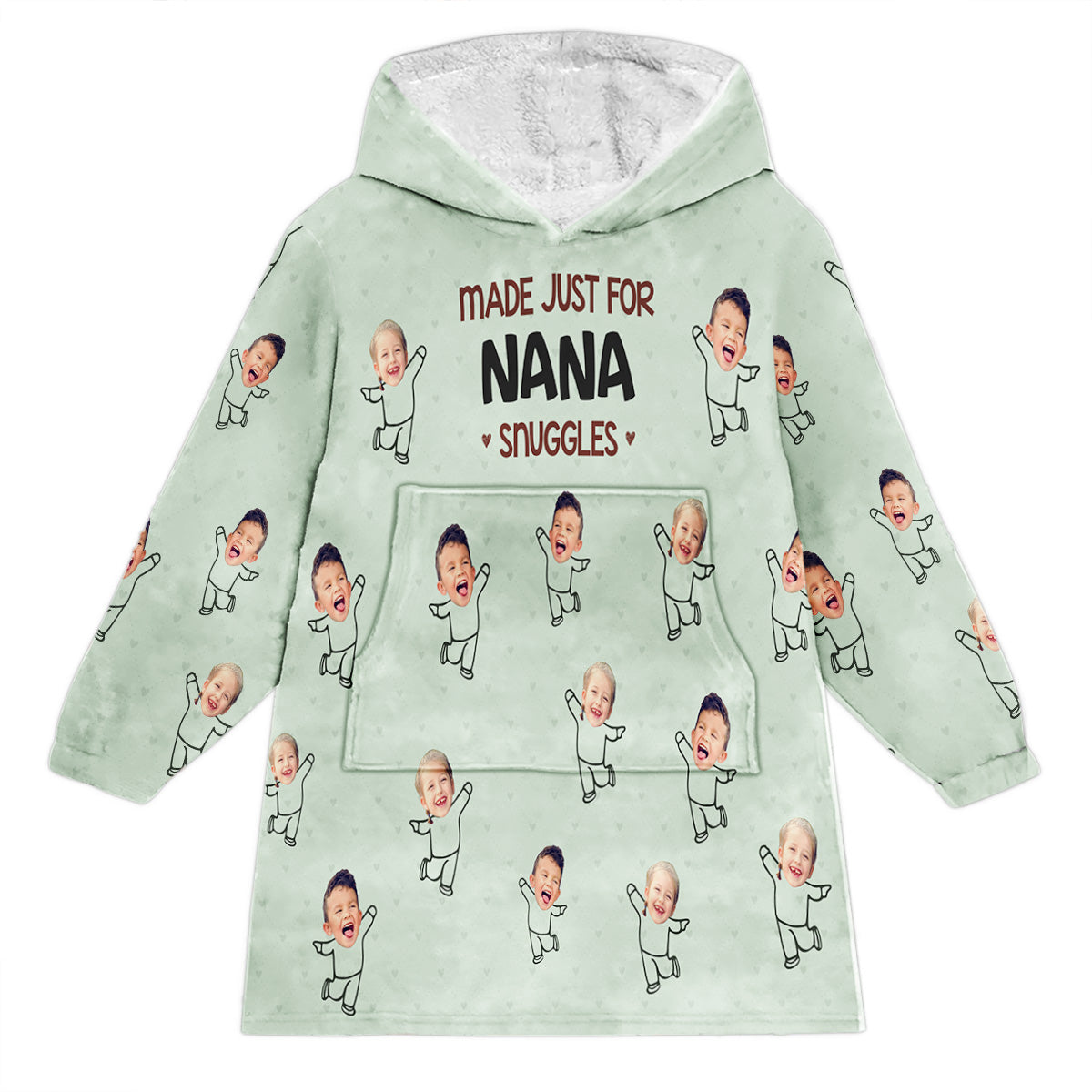 Ich liebe es, Oma Sonnenblume zu sein – Personalisierte Oma-Decke mit Kapuze zum Muttertag