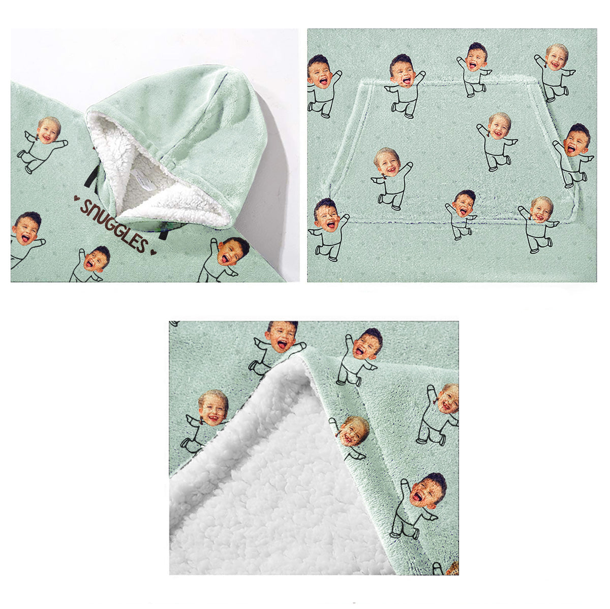 Ich liebe es, Oma Sonnenblume zu sein – Personalisierte Oma-Decke mit Kapuze zum Muttertag