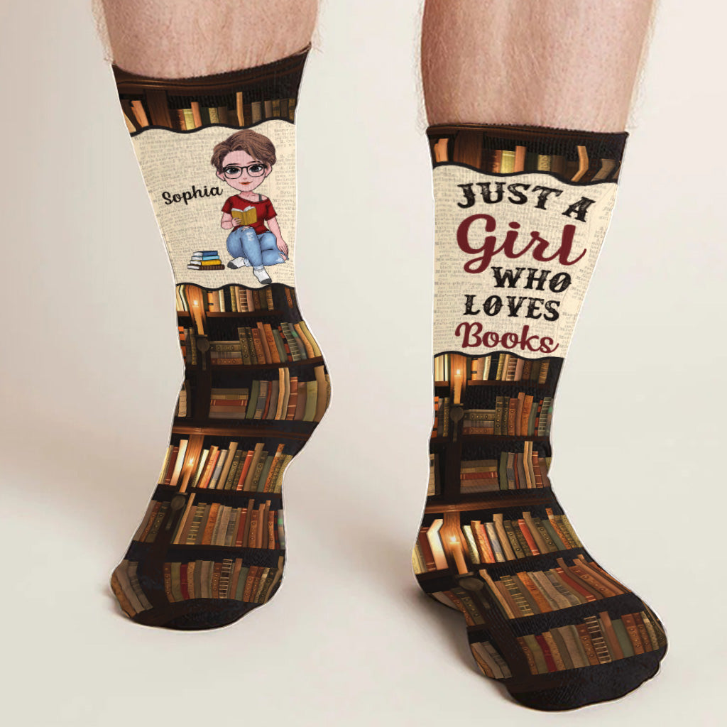 Just A Girl - Personalized Book Socks