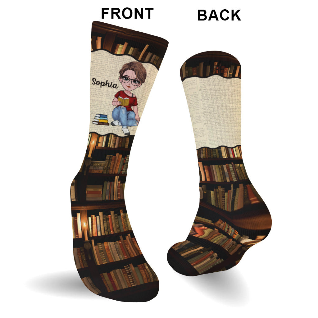 Just A Girl - Personalized Book Socks