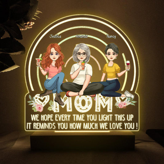 Wir hoffen, dass Sie jedes Mal Freude daran haben, wenn Sie die Lampe anzünden – Geschenk für Mama, Oma – Personalisierte, geformte Lampenfassung