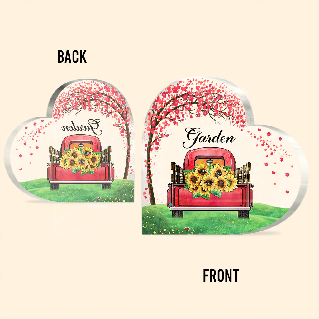 Omas Garten – Personalisierte Acrylplakette in individueller Form zum Muttertag