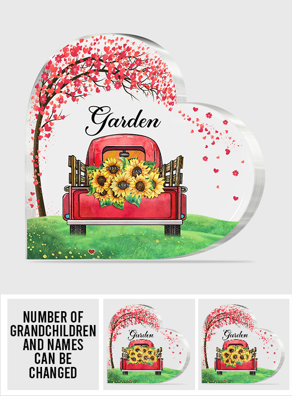 Omas Garten – Personalisierte Acrylplakette in individueller Form zum Muttertag