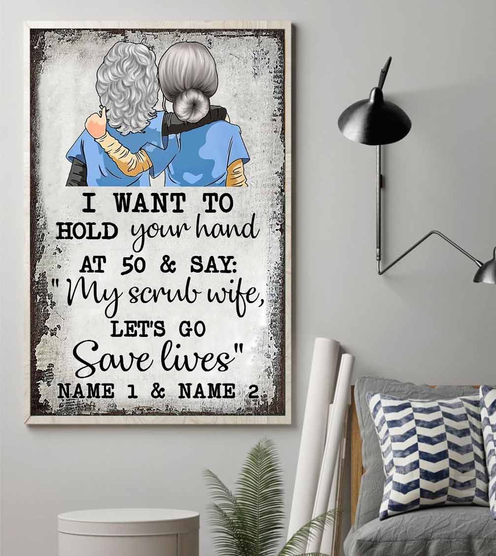 Ich möchte deine Hand halten – Personalisiertes Poster für Krankenschwestern
