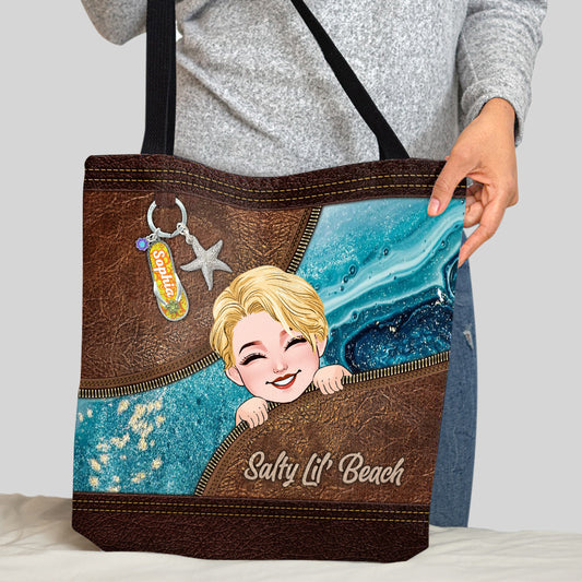 Salty Lil' Beach - Personalized Sea Lover Tote Bag