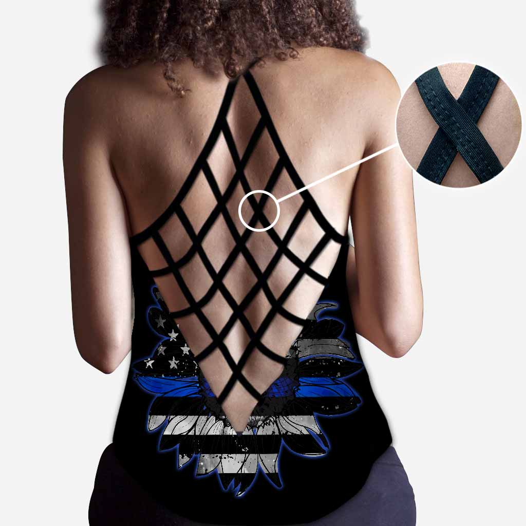 Ich halte dir die sechste Hand frei – Tanktop mit Polizeikreuz