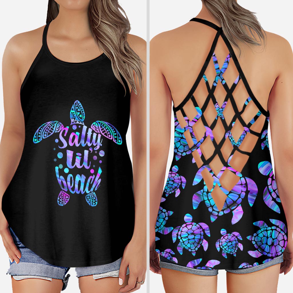 Salty LiL' Beach - Turtle Cross Tanktop