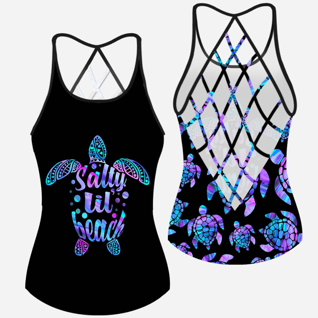 Salty LiL' Beach - Turtle Cross Tanktop