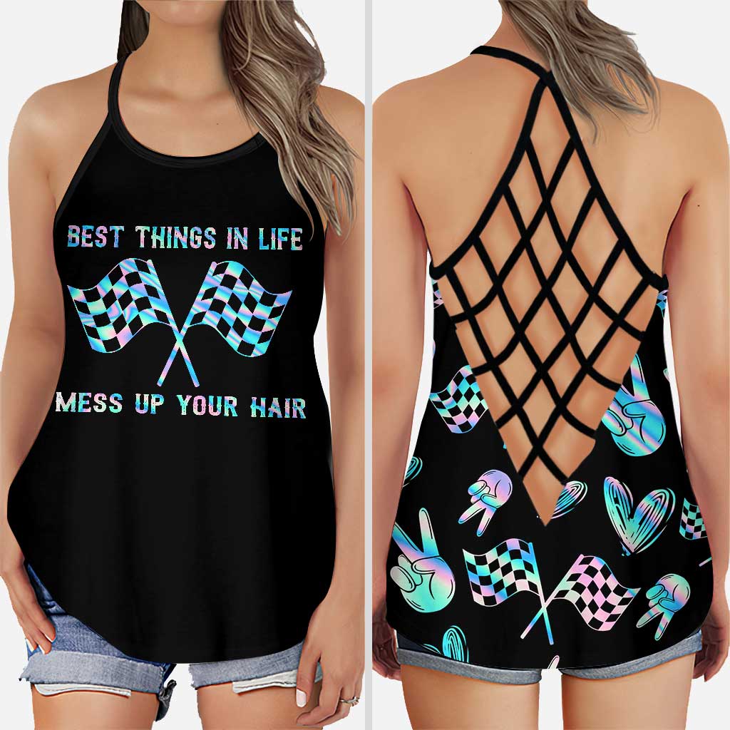 Best Things In Life - Racing Cross Tank Top and Leggings