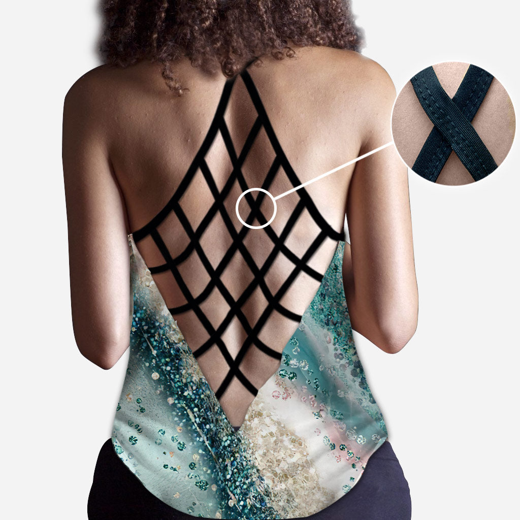 Ich bin ein Tanktop-tragendes, sonnenbadendes Strandmädchen - Sea Lover Cross Tank Top