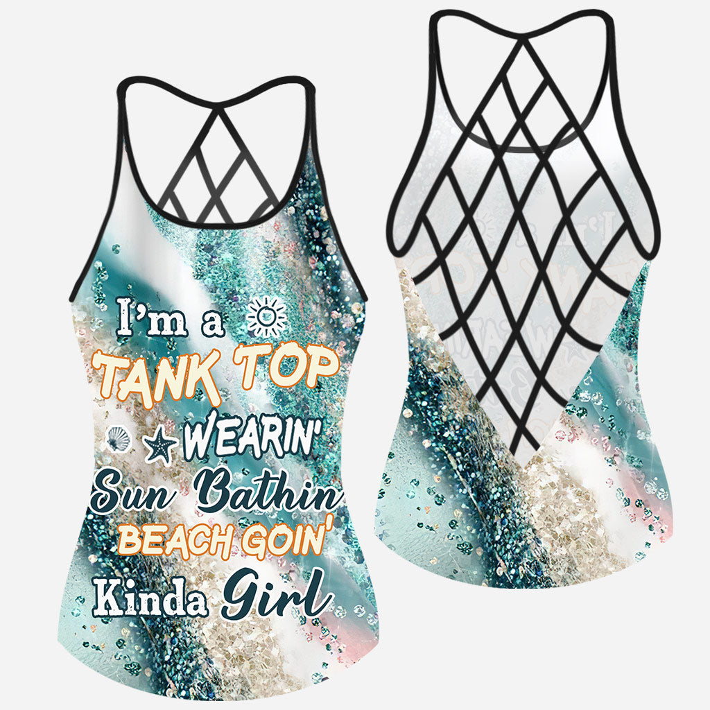 Ich bin ein Tanktop-tragendes, sonnenbadendes Strandmädchen - Sea Lover Cross Tank Top