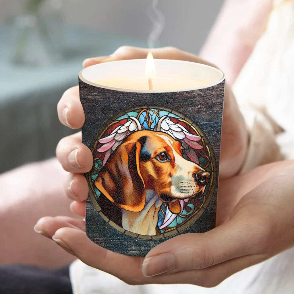 Zünde diese Kerze an, wenn du mich vermisst – personalisierte Hundekerze mit Holzdeckel