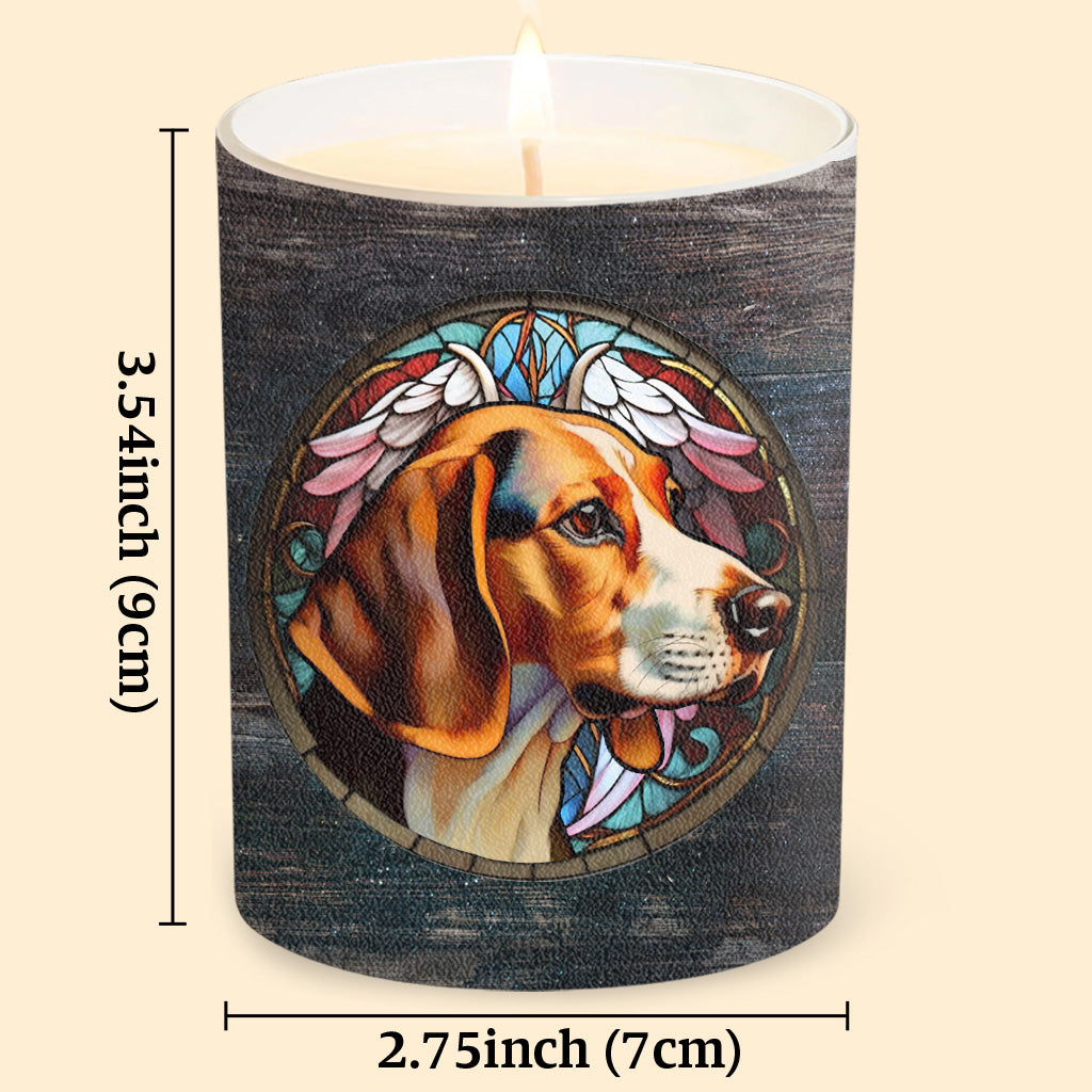 Zünde diese Kerze an, wenn du mich vermisst – personalisierte Hundekerze mit Holzdeckel