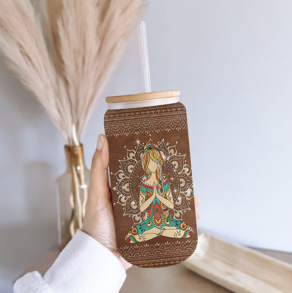 Let That S Go - Personalized Yoga Can Glass