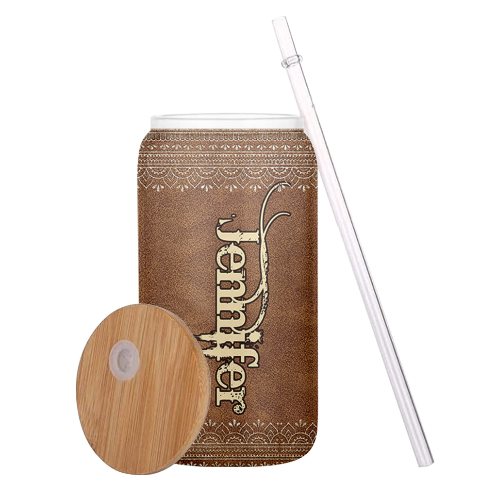 Let That S Go - Personalized Yoga Can Glass